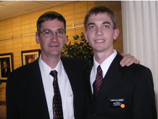 Photo of Jake and his Dad entering the MTC