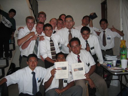 Photo of 14 missionaries with Jake among them