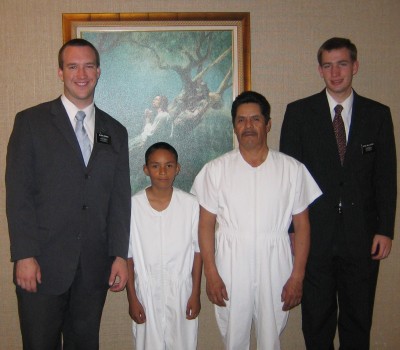 Photo of Paul with missionaries and converts