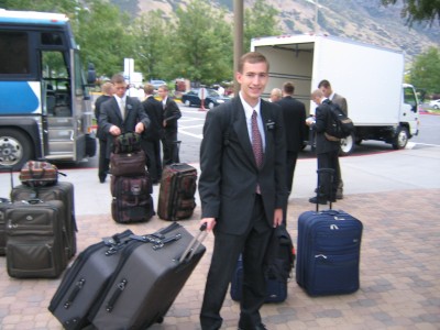 Photo of Paul leaving the Missionary Training Center