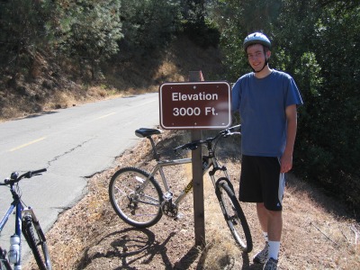 Photo of Paul by the 3,000 foot sign on Mount Diablo.