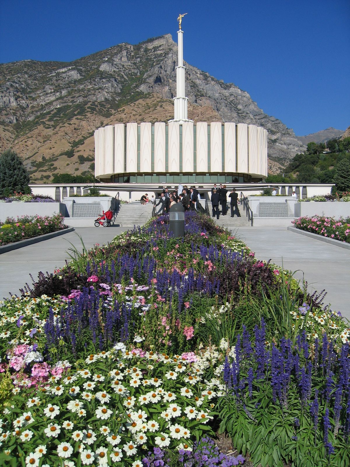 Flowers at the Provo Temple