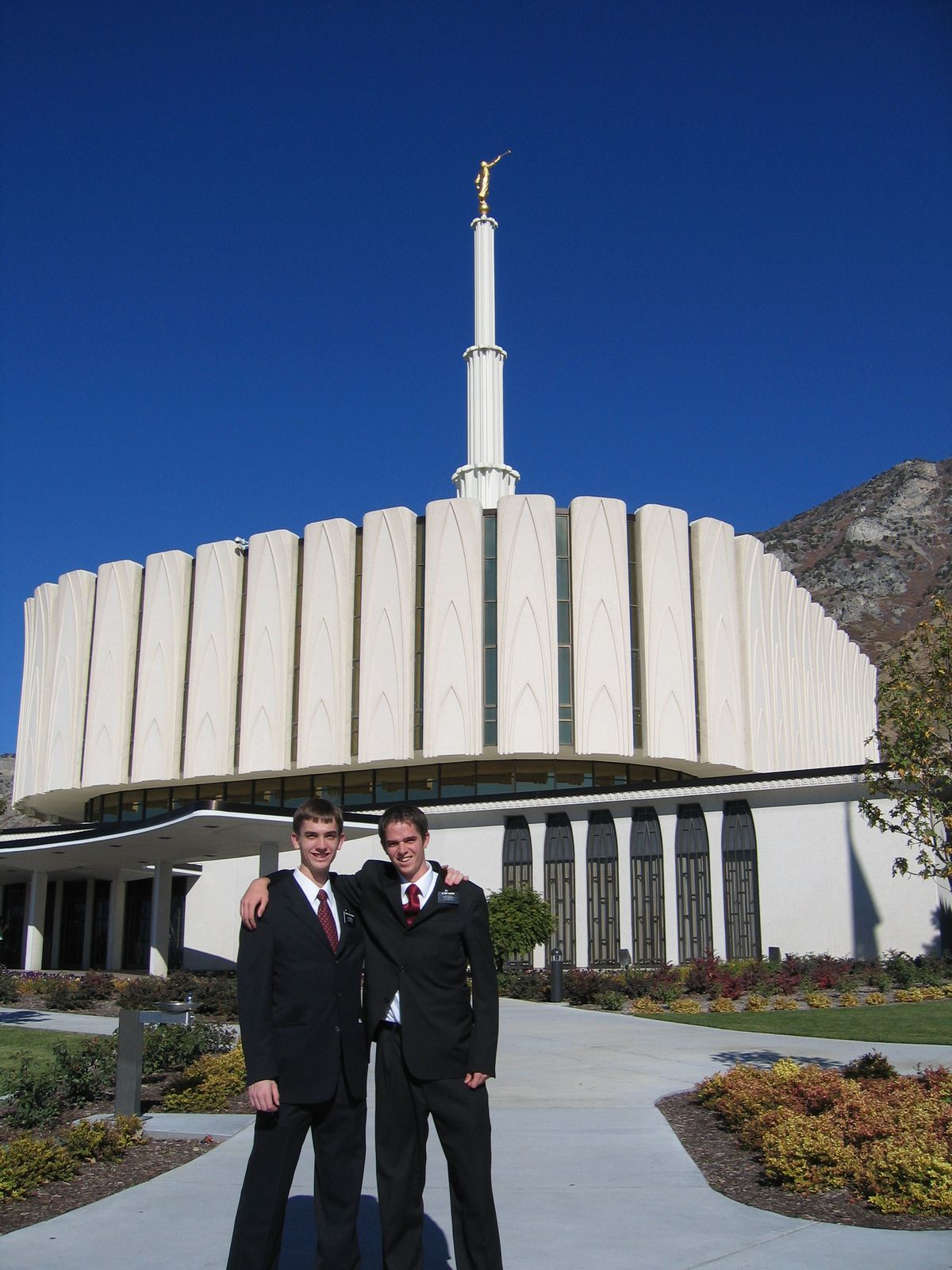 Elders with a mission at the Provo Temple