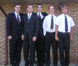 My sons and I ready for Stake Priesthood Meeting 2006