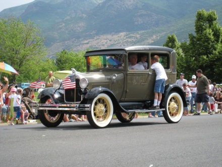 There is always at least one rickety old car in the parade