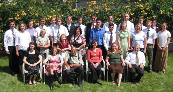 Family on the day of Jake's Missionary Meeting