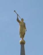 Moroni atop the Oquirrh Mountain Temple