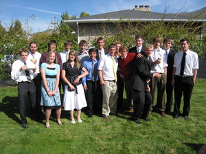 Daniel with a few of his friends.