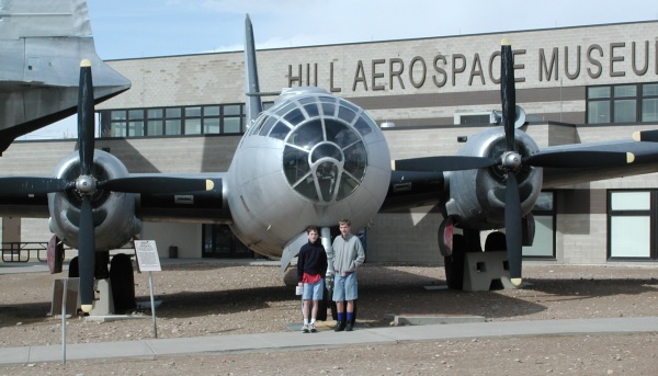 Jake and Paul at the Hill Aerospace Museum.