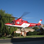Life Flight landing at Kaysville City fire station Life Flight landing at Kaysville City fire station