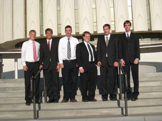 Provo Temple: Spencer, Dan, Rick, Andrew, Paul, Jake