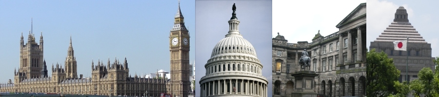 English Parliament, US Capitol, Scottish Parliament, Japanese Diet