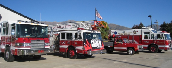 Kaysville City fire engines at the openhouse