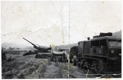 155 mm self-propelled howitzer in Korea.