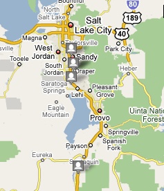 Map of Lending Club fully funded loans in Utah.
