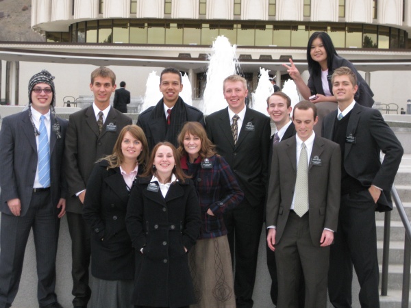 Missionaries at the Provo Temple (Daniel 2nd from left).