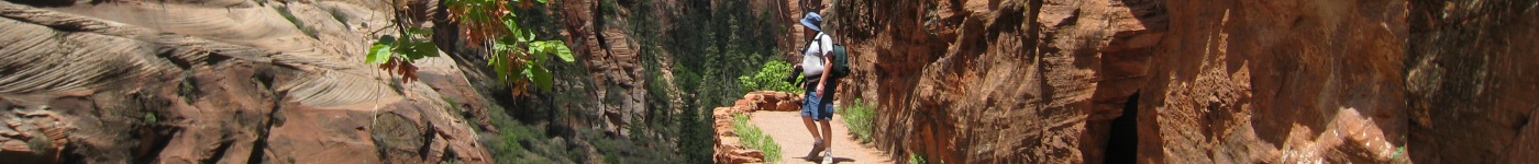 Mike on the trail to Angels Landing