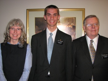 Daniel with President and Sister Andersen in the Mongolian Mission home.