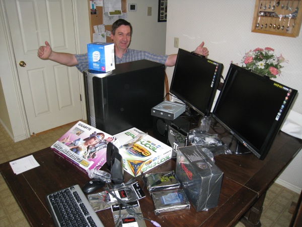 Rick with his new computer.