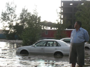 A Flood in Mongolia.