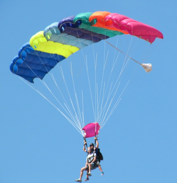 Jake tandem skydiving over Ogden