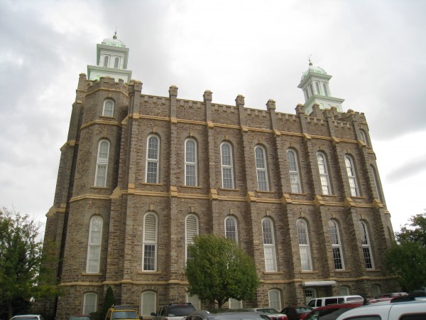 The temple is visible for miles throughout northern Utah's Cache Valley