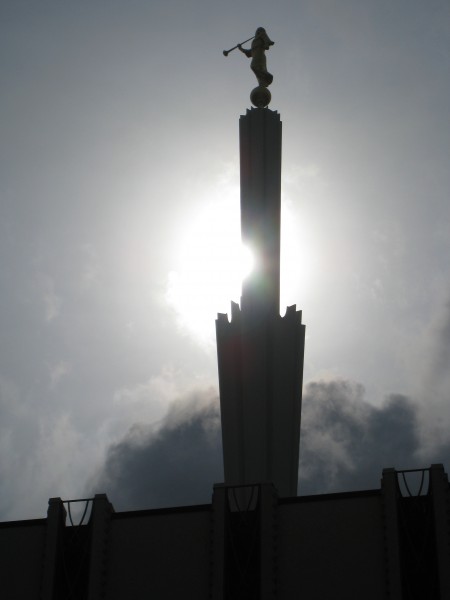 The statue of Moroni was added over 30 years after the temple dedication