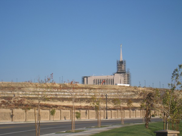The Jordan River temple is close -- located approximately 3½ miles to the northeast