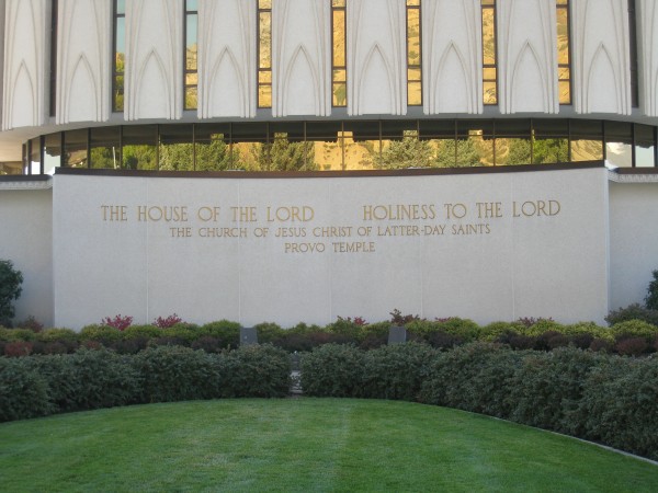 The temple stands adjacent to Brigham Young University.