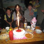 Birthday in Mongolia A birthday for the child in a black suit