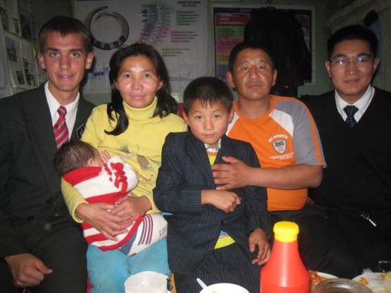 Daniel (left) with member family in Mongolia