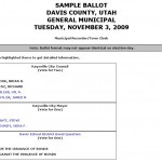 Kaysville City sample ballot