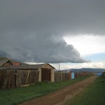 Storm clouds over Ulaanbataar.