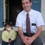 Paul with a little girl.