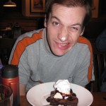Steven eating cake. Steven with his Lone Star provided birthday cake.