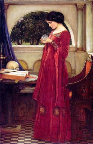 The Crystal Ball. J.W. Waterhouse.