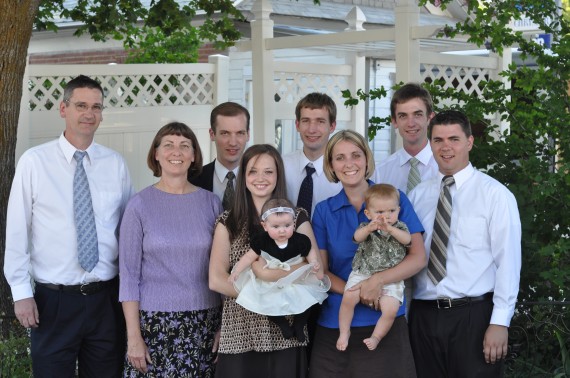 Rick, Jill, Steven, Adelaide, Aurora, Paul, Sarah, Bryson, Jake, and Derek at Alexandra's wedding.