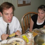 Steven and Adelaide eating corn Steven and Adelaide eating corn