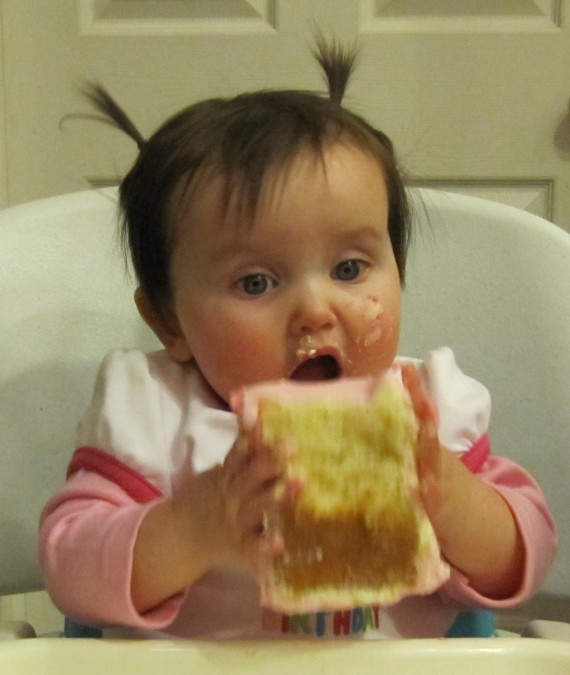 Aurora and her birthday cake