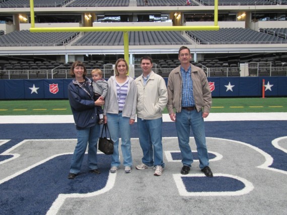 Cowboys Stadium at the end zone