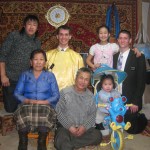 Daniel with Mongolian family Daniel (wearing yellow shirt) with Mongolian family