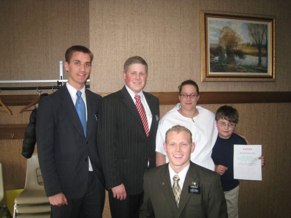 Daniel at Lisa's baptism