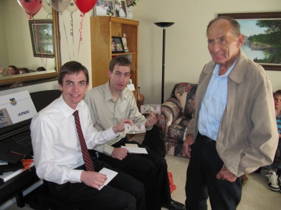 Jake and Paul with their grandfather