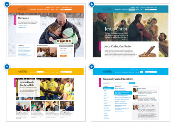 New Mormon.org screenshots