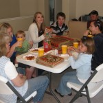 It's hard work eating pizza...