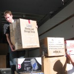 Sarah's family also helped unload. Sarah's family also helped unload.