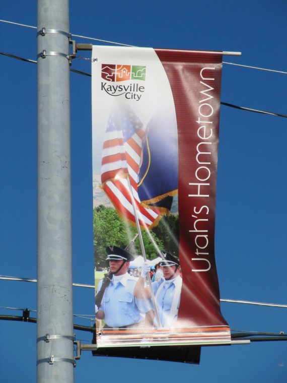 Kaysville City Utah's Hometown street banner