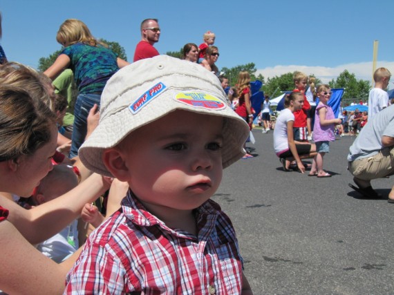 Bryson watches the parade