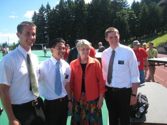 Sister Mary Cook with Elders