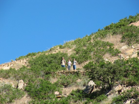 Mark, Connie, and Shauna ahead of us across the canyon.